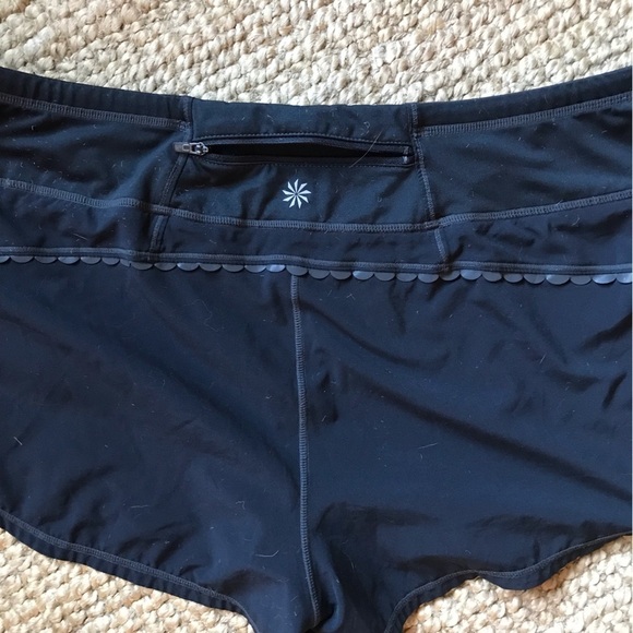 Athleta workout gym shorts. Women’s size large.  Black. - Picture 3 of 4